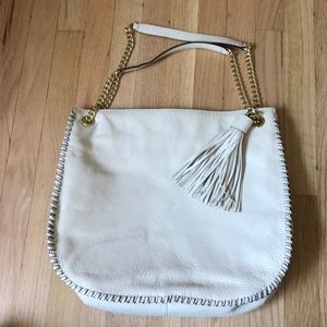 Michael Kors - White leather convertible strap